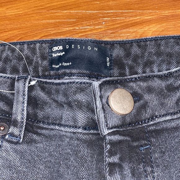 ASOS DESIGN Hourglass high rise farleigh 'slim' mom jeans in washed black - Picture 8 of 10